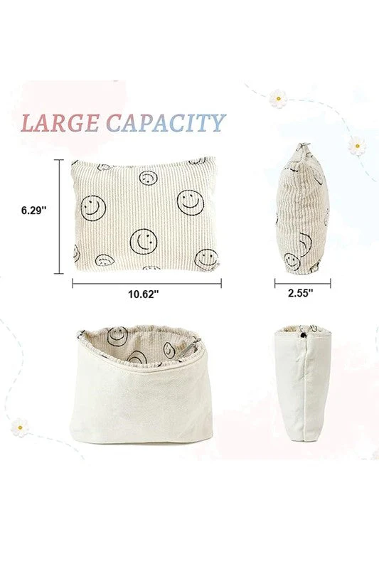 Corduroy Smile Makeup Clutch - Image 4
